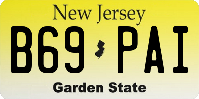 NJ license plate B69PAI