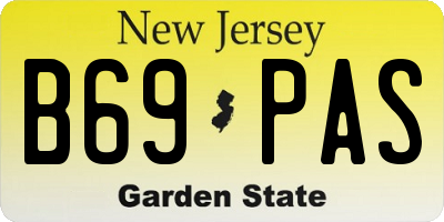 NJ license plate B69PAS