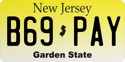 NJ license plate B69PAY
