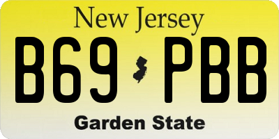 NJ license plate B69PBB