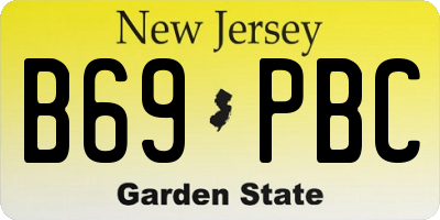 NJ license plate B69PBC