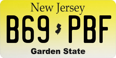 NJ license plate B69PBF