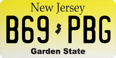 NJ license plate B69PBG