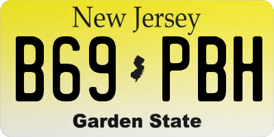 NJ license plate B69PBH