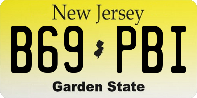 NJ license plate B69PBI