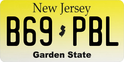 NJ license plate B69PBL