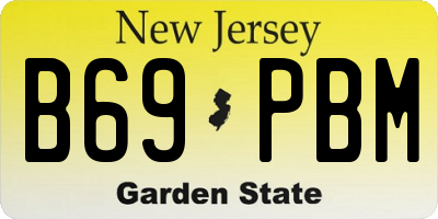 NJ license plate B69PBM