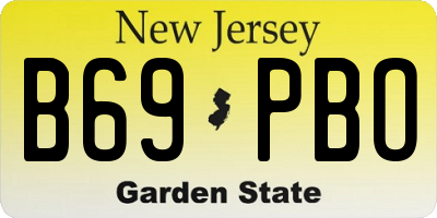 NJ license plate B69PBO