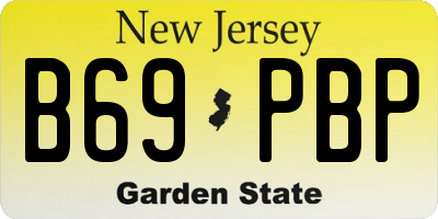 NJ license plate B69PBP