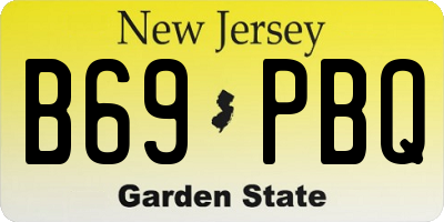 NJ license plate B69PBQ