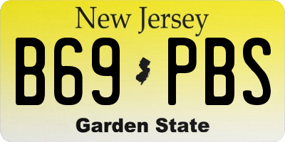 NJ license plate B69PBS