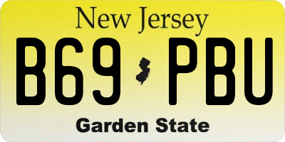 NJ license plate B69PBU