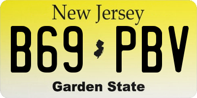 NJ license plate B69PBV