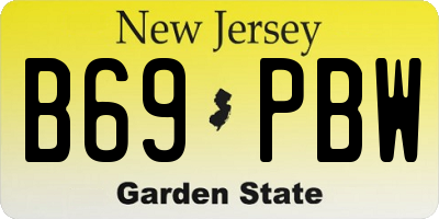 NJ license plate B69PBW