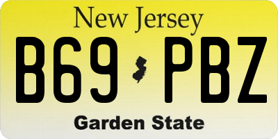 NJ license plate B69PBZ