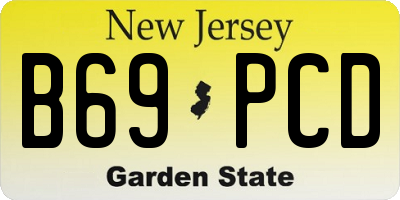 NJ license plate B69PCD