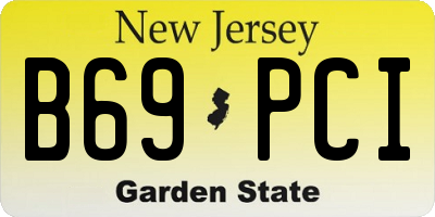 NJ license plate B69PCI