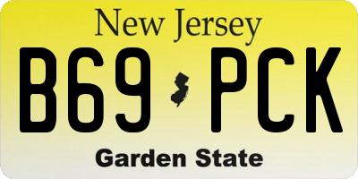 NJ license plate B69PCK