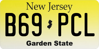 NJ license plate B69PCL