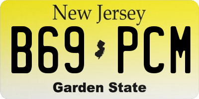 NJ license plate B69PCM