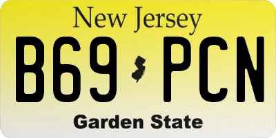 NJ license plate B69PCN