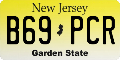 NJ license plate B69PCR
