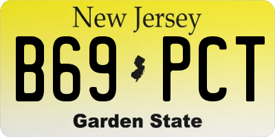 NJ license plate B69PCT