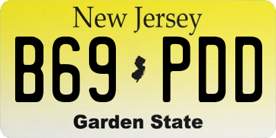 NJ license plate B69PDD