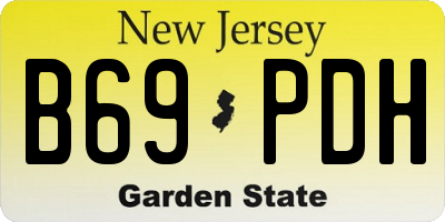 NJ license plate B69PDH