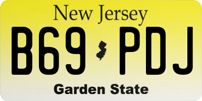 NJ license plate B69PDJ