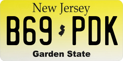NJ license plate B69PDK