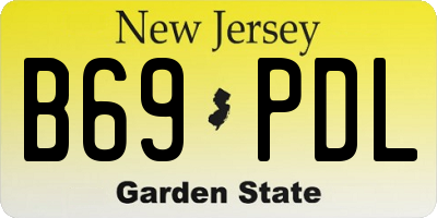 NJ license plate B69PDL