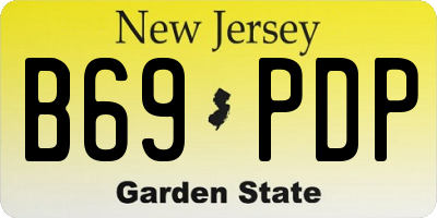 NJ license plate B69PDP
