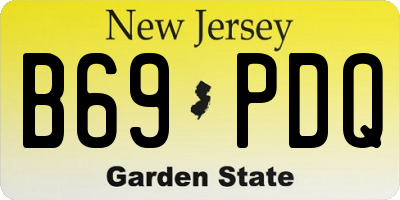 NJ license plate B69PDQ