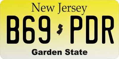 NJ license plate B69PDR