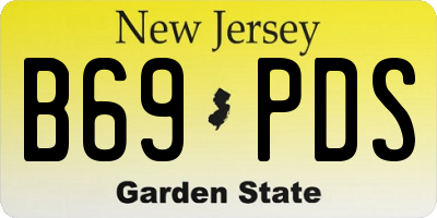 NJ license plate B69PDS