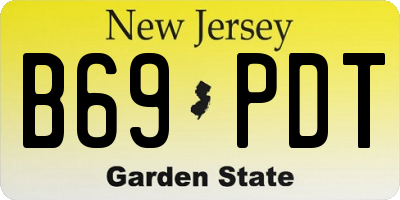 NJ license plate B69PDT