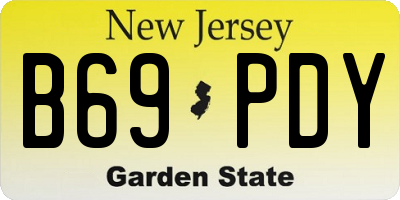 NJ license plate B69PDY