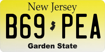 NJ license plate B69PEA