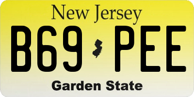 NJ license plate B69PEE