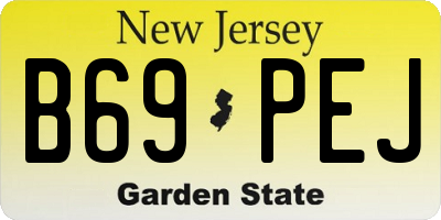 NJ license plate B69PEJ