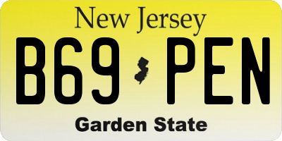 NJ license plate B69PEN