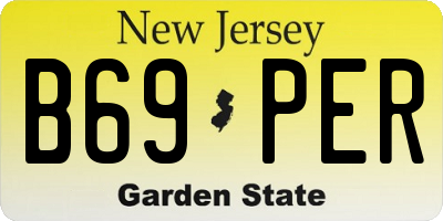 NJ license plate B69PER