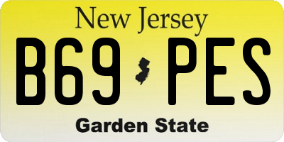 NJ license plate B69PES
