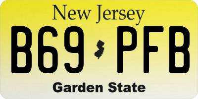 NJ license plate B69PFB