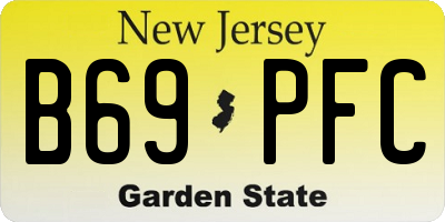 NJ license plate B69PFC