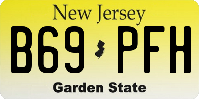 NJ license plate B69PFH