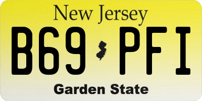 NJ license plate B69PFI