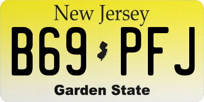 NJ license plate B69PFJ