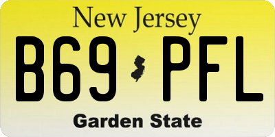 NJ license plate B69PFL